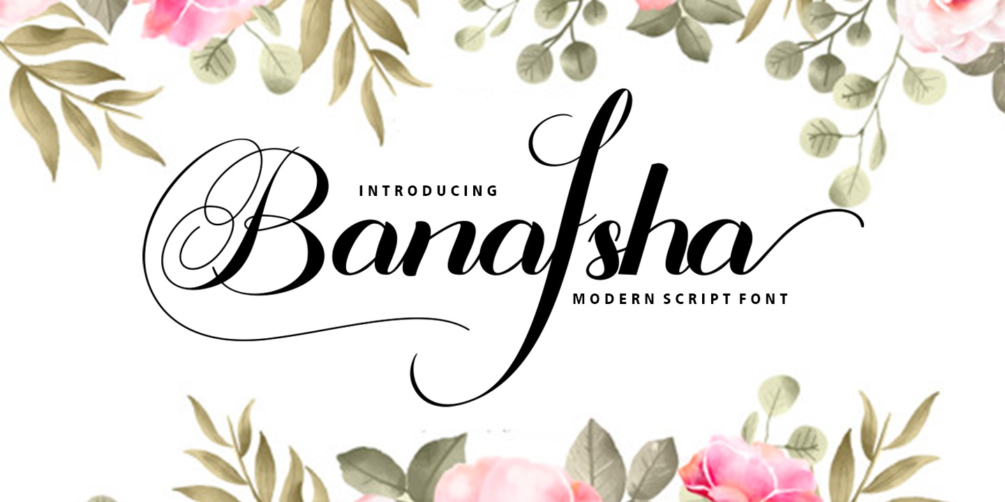 Пример шрифта Banafsha Script